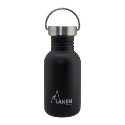 Laken Paslanmaz Çelik Basik Şişe 500 Ml - Siyah