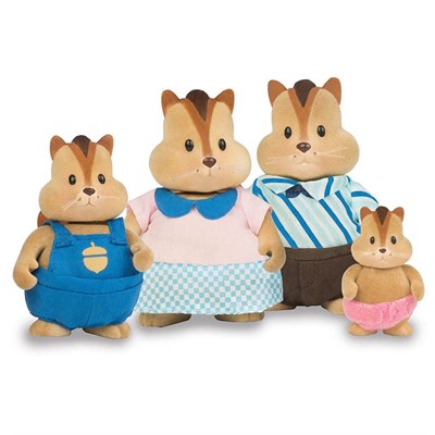 Li'l Woodzeez Çizgili Sincap Ailesi