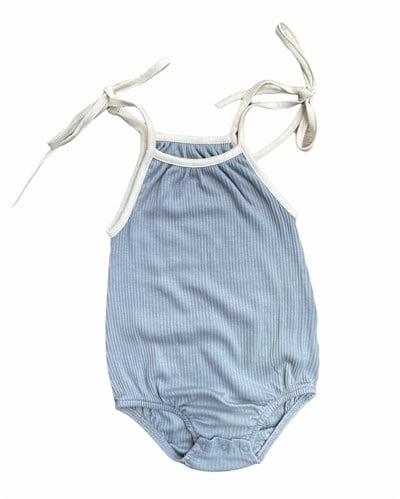 Little Basics İpli Fitilli Romper - Cloud