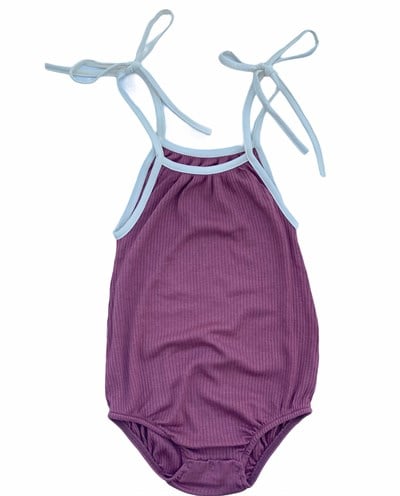 Little Basics İpli Fitilli Romper - Gül Kurusu