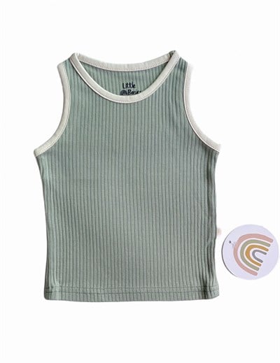 Little Basics Kolsuz Tshirt - Fitilli Sage