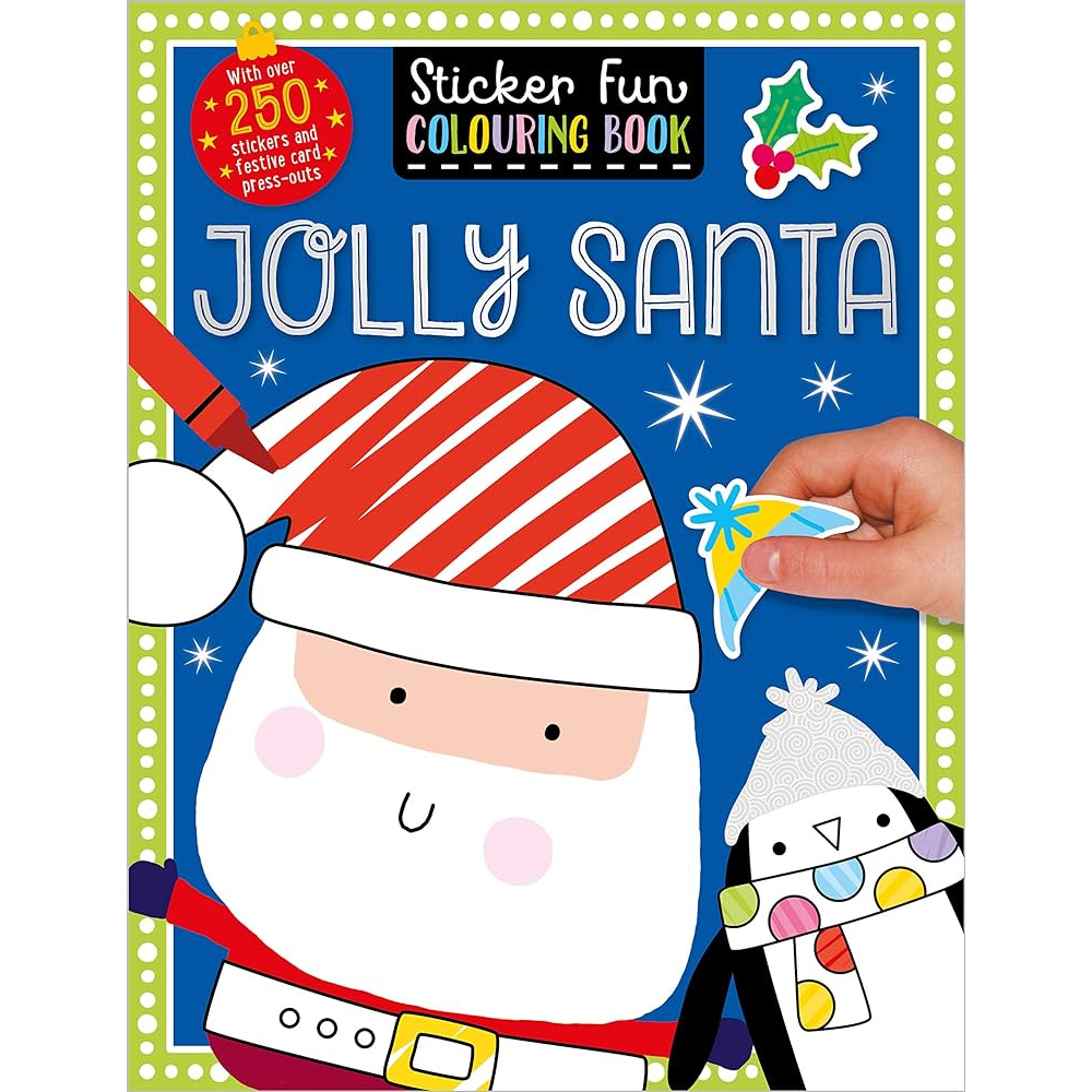 Make Believe Ideas Sticker Fun Colouring Book - Jolly Santa
