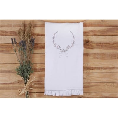 Mariposa Kanaviçe Battaniye Mavi Çelenkli