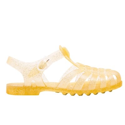 Meduse Yetişkin Sandalet-Sun Dore Pailette Simli Şeffaf Sarı