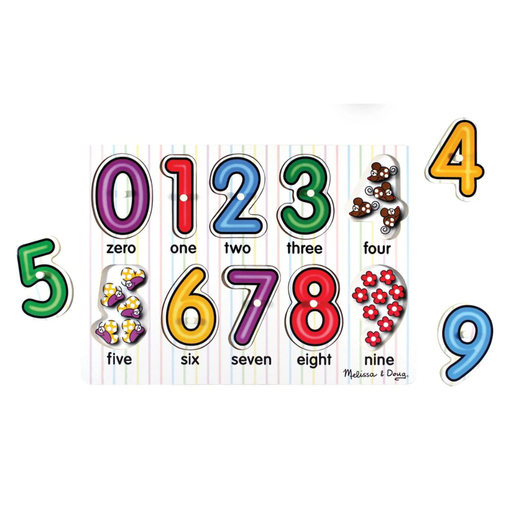 Melissa - Doug Ahşap Tutmalı Yapboz - Sayılar