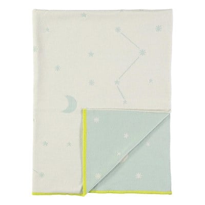 Meri Meri Mavi Ay & Yıldızlı Battaniye