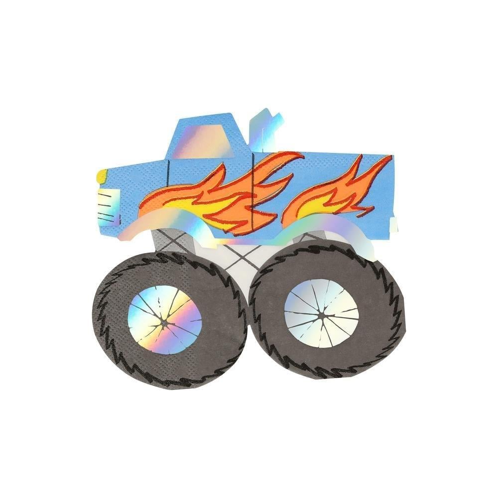 Meri Meri Peçete - Monster Truck Peçeteler - 16 Adet