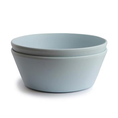Mushie İkili Yuvarlak Yemek Kasesi - Powder Blue