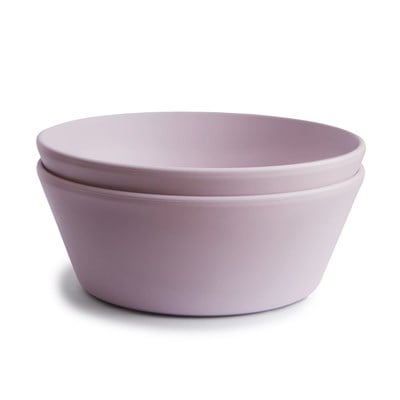 Mushie İkili Yuvarlak Yemek Kasesi - Soft Lilac