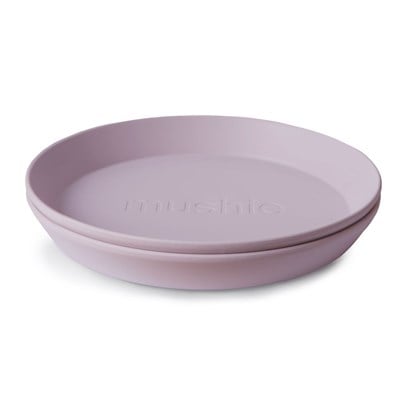 Mushie İkili Yuvarlak Yemek Tabağı - Soft Lilac