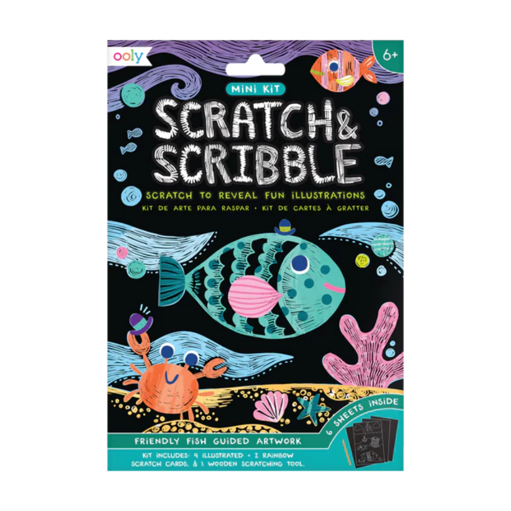 Ooly Mini Scratch & Scribble - Friendly Fish