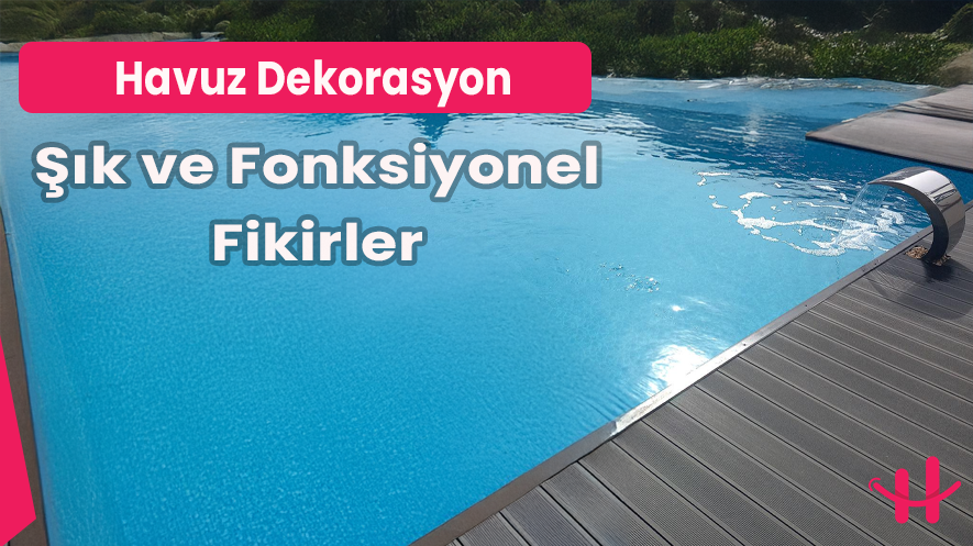 Havuz kenarında şık Summer Double Bahçe Kanepesi ve Bloom Lamba ile dekorasyon