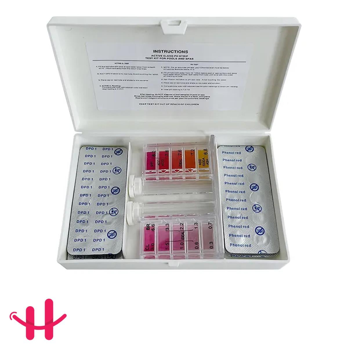Temel pH ve CL Test Kiti - DPD No.1 ve Phenol Red 10 Tablet | Havuz Test Kiti | 