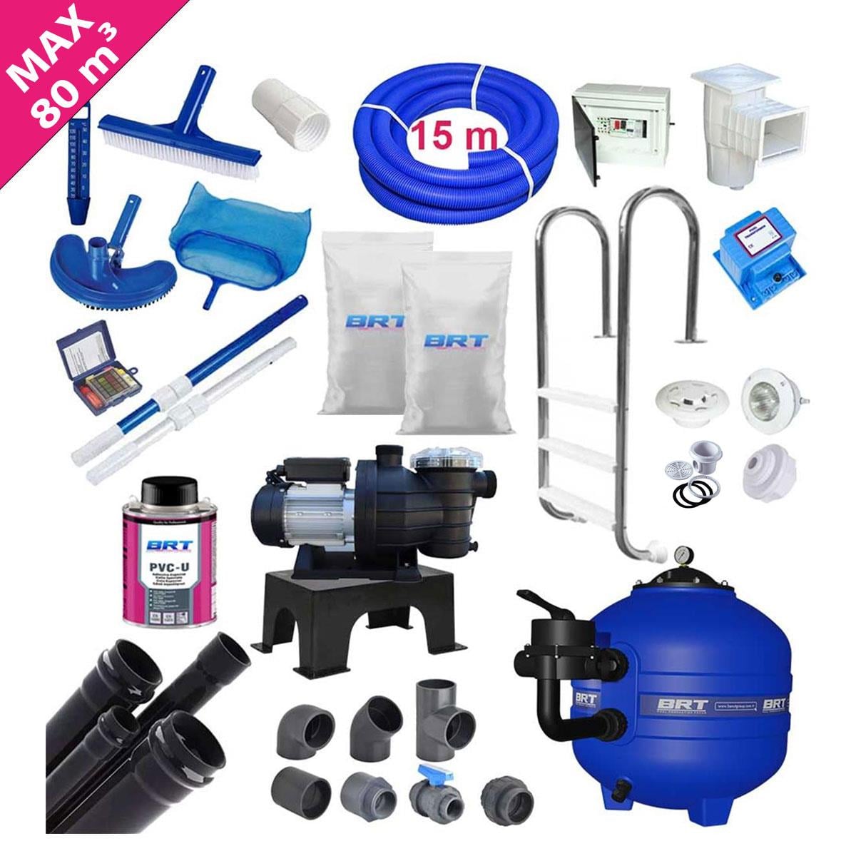 Skimmerli Diamond Havuz Montaj Seti (Minimum 50 m³ - Maksimum 80 m³) | Hazır Havuz Yapım Seti | 