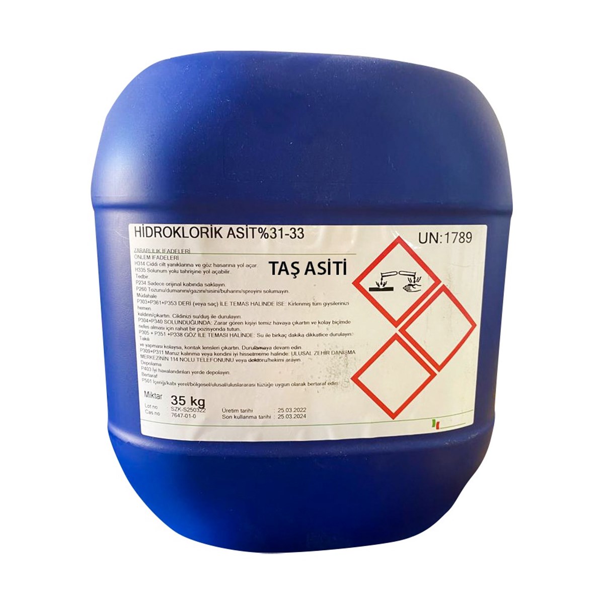 Yardımcı KimyasallarBlue GardenHCL Taş Asiti / havuz.com.tr