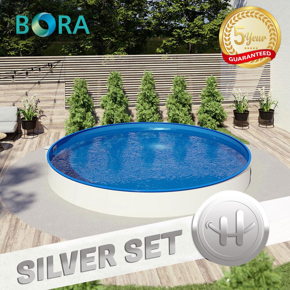 Yüzme Havuzu Bora Silver Set Yarı Gömme Tip | Bora Havuz | Yüzme Havuzu Bora Silver Set Yarı Gömme Tip - Havuz.com.tr