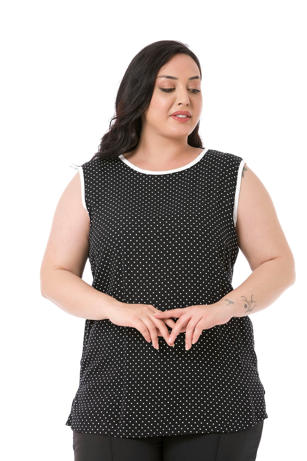 Plus Size Jacket Blouse White Suit