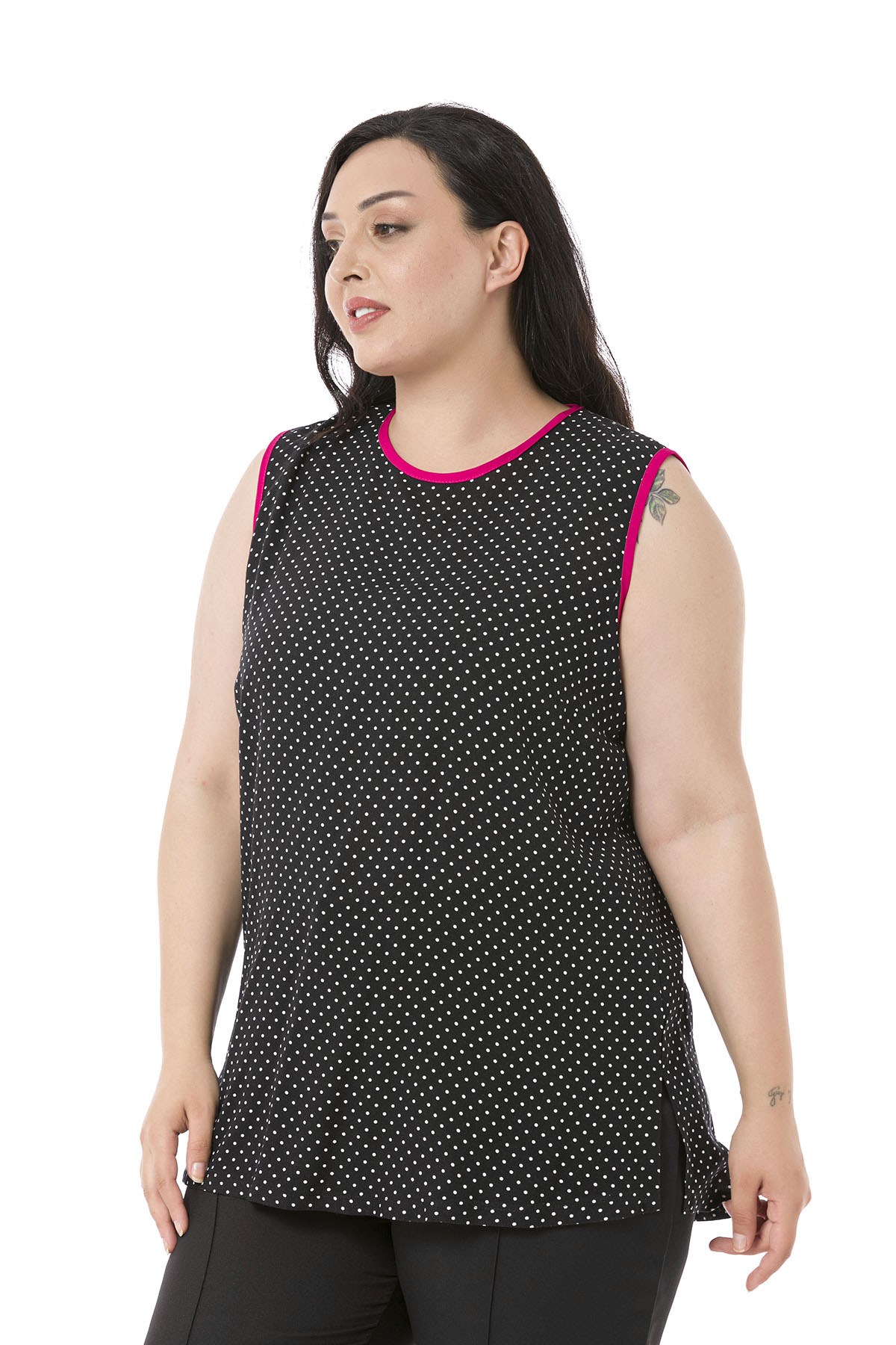 Plus Size Jacket Blouse Fuchsia Suit