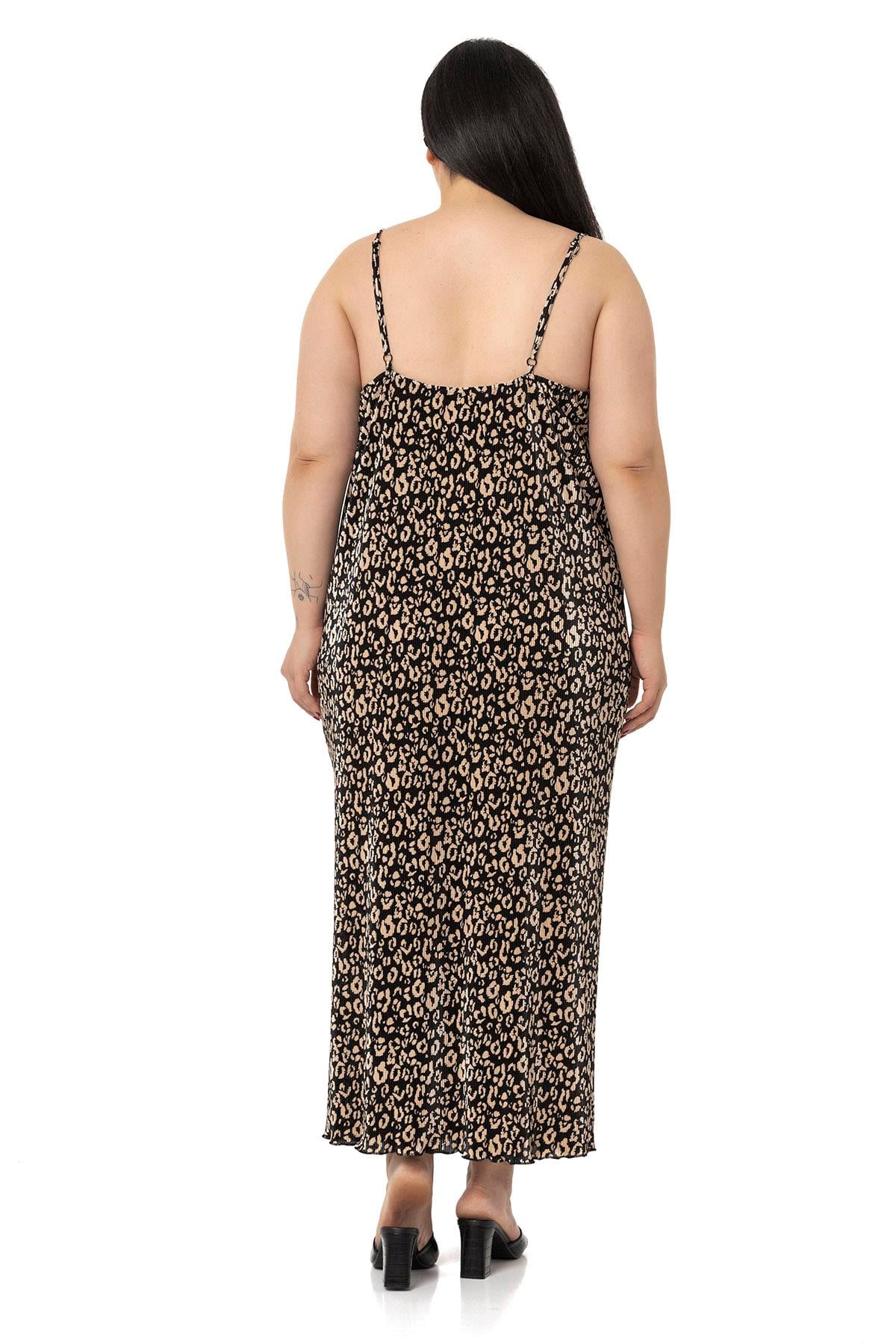 Plus Size Adjustable Strap Hair Band Satin Black Dress
