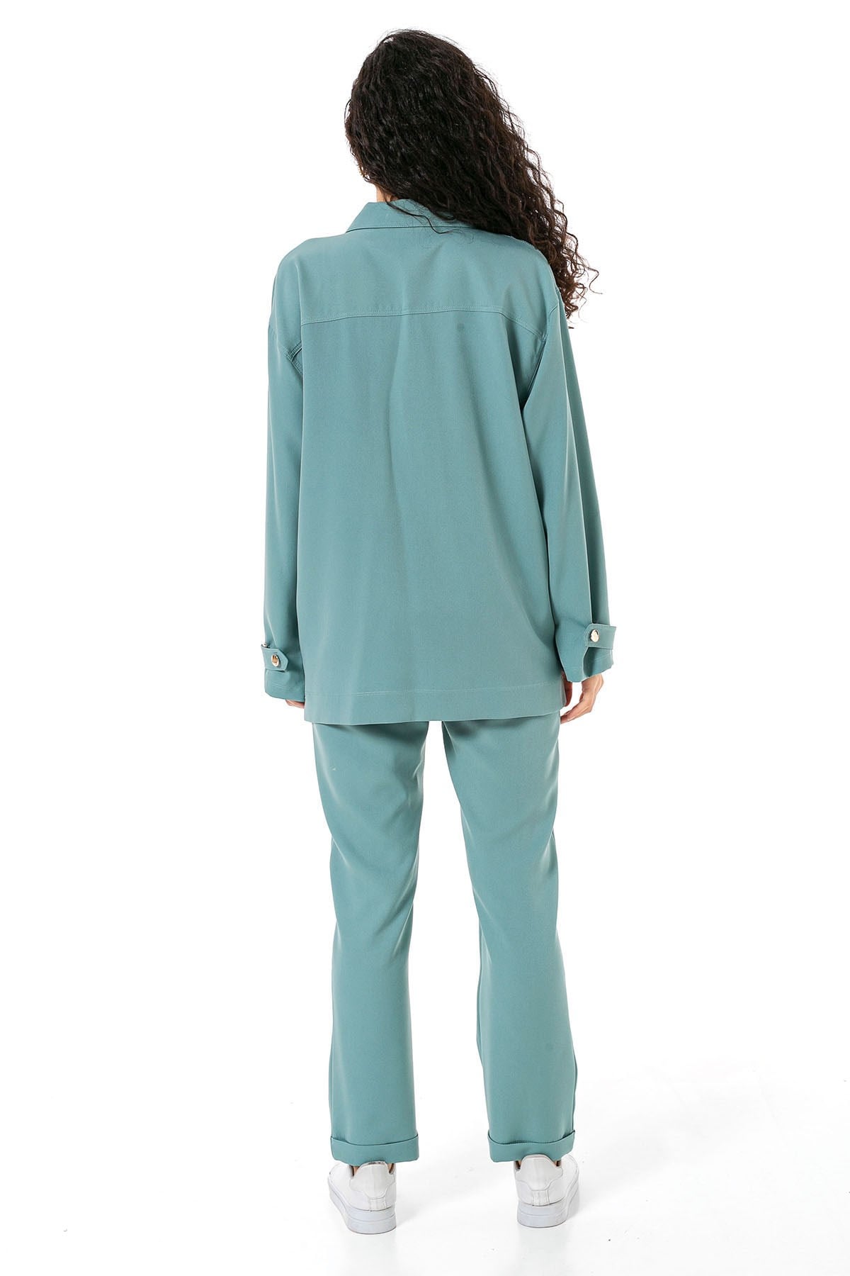 Womens Shirt and Trousers Mint Double Set