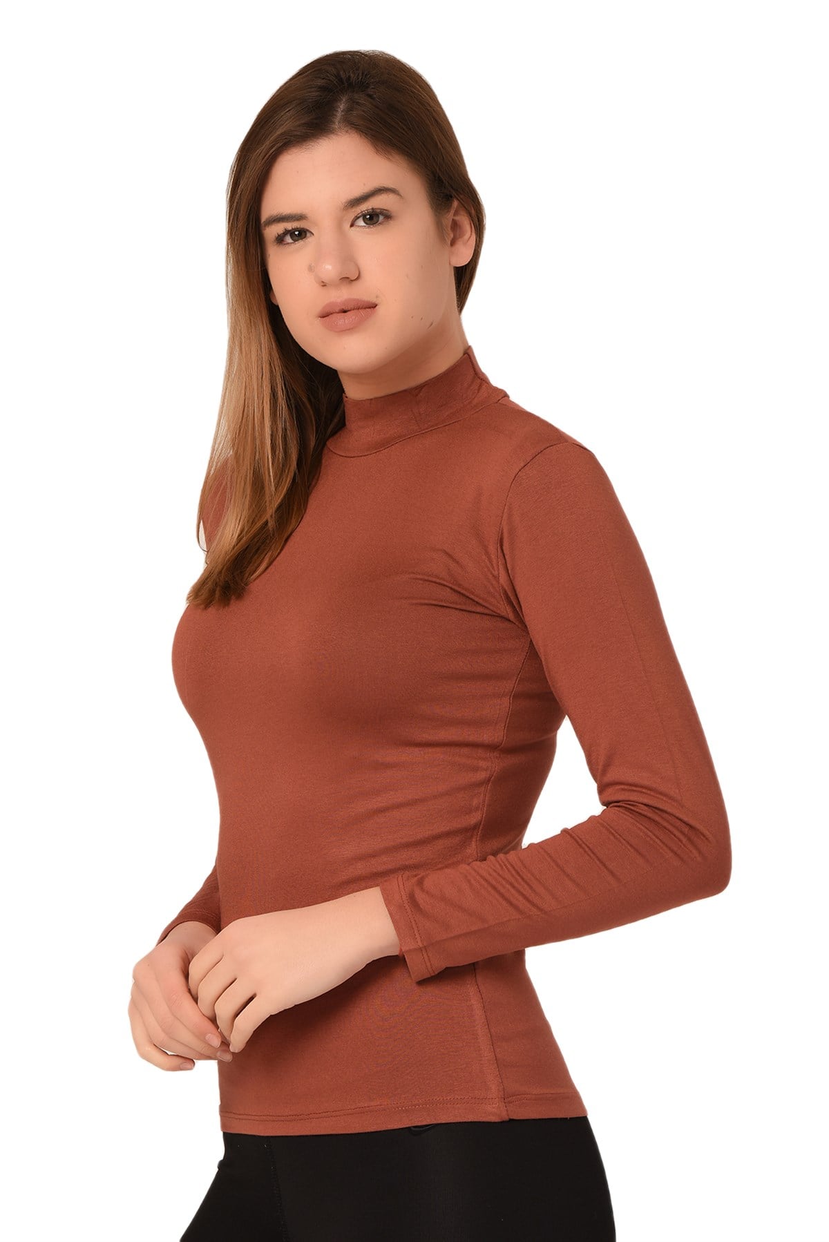 Yarım Balıkçı Uzun Kollu Viskon Taba Body