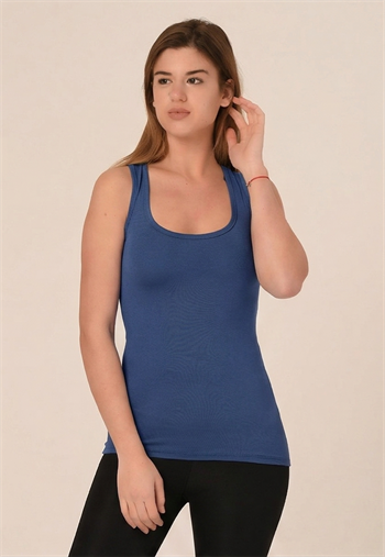 Kalın Askılı Rambo Viskon İndigo Body