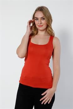 Kalın Askılı Rambo Viskon Kırmızı Body