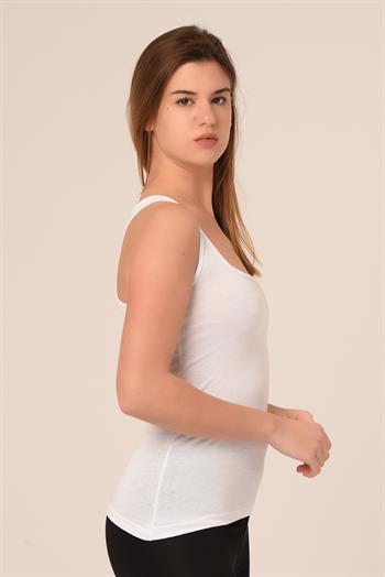 Kalın Askılı Rambo Viskon Krem Body