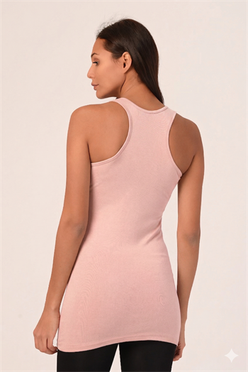 Kalın Askılı Rambo Viskon Uzun Pudra Body