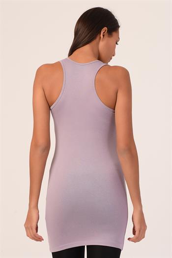 Kalın Askılı Rambo Viskon Uzun Lila Body