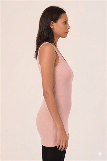 Kalın Askılı Rambo Viskon Uzun Pudra Body