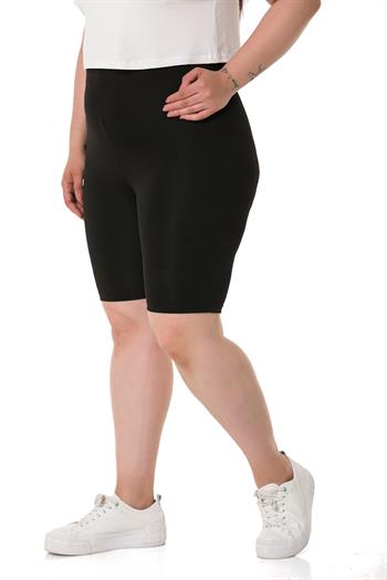 Plus Size Black Tights Above Knee with Elastic Waist