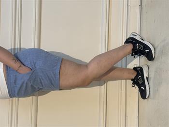 Plus Size Blue Shorts with Elastic Waist and Side Pockets