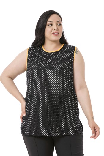 Büyük Beden Ceket Bluz Hardal Takım