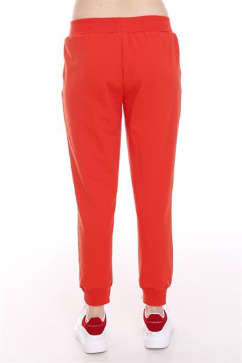 Beli Lastikli Önden Cepli Turuncu Eşofman Altı