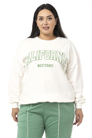 Büyük Beden İki İplik Mint Yeşili Eşofman Takımı