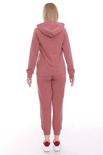 Kapüşonlu Uzun Kollu Önden Cepli Eşofman Takımı