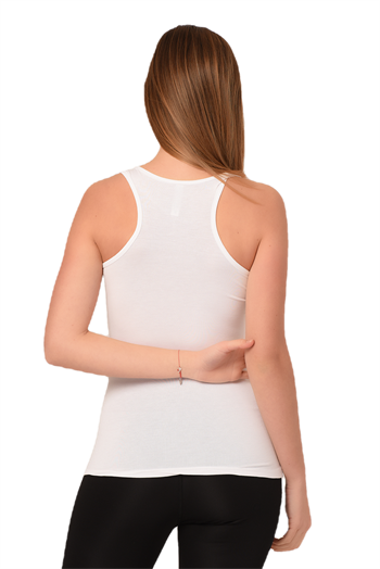 Kalın Askılı Rambo Viskon Beyaz Body