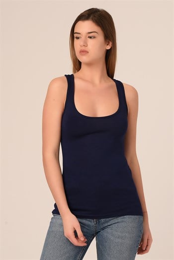 Kalın Askılı Rambo Viskon Lacivert Body