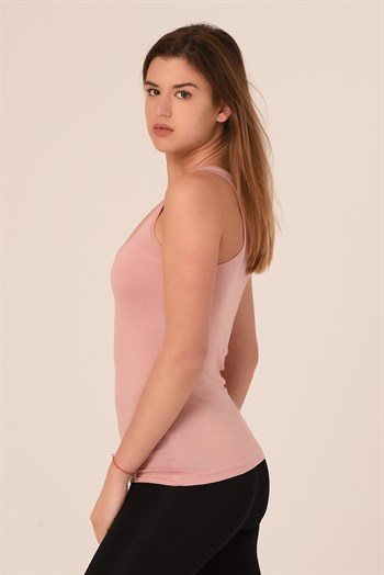 Kalın Askılı Rambo Viskon Pembe Body