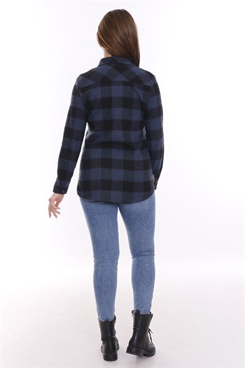 Oduncu Önden İki Cepli Dokuma Gömlek