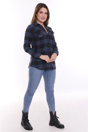 Oduncu Önden İki Cepli Dokuma Gömlek