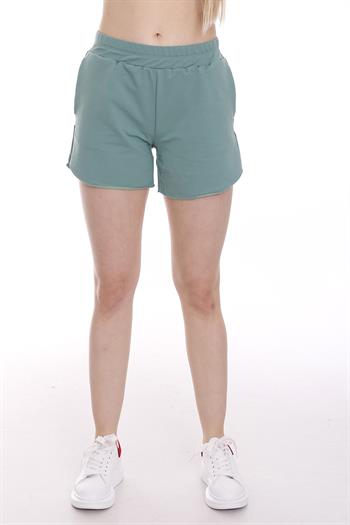 Yandan Cepli Beli Lastikli Şort