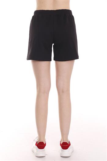 Yandan Cepli Beli Lastikli Şort