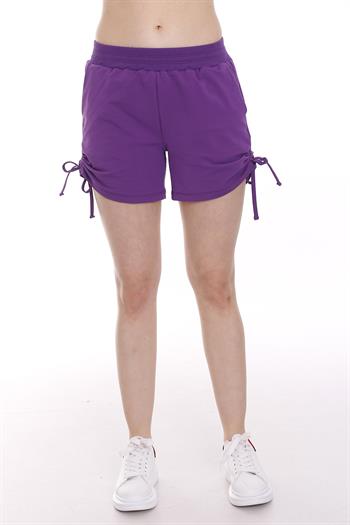 Yanları Bağcık Detaylı Beli Lastikli Şort