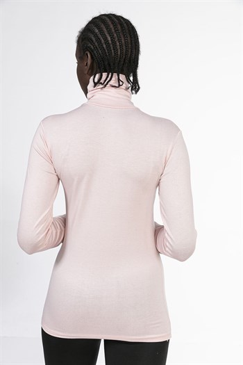 Tam Balıkçı Uzun Kollu Viskon Pembe Body