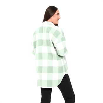 Büyük Beden Çift Cepli Oduncu Model Yeşil Gömlek