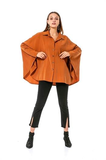 Pelerin Model Tarçın Rengi Gömlek