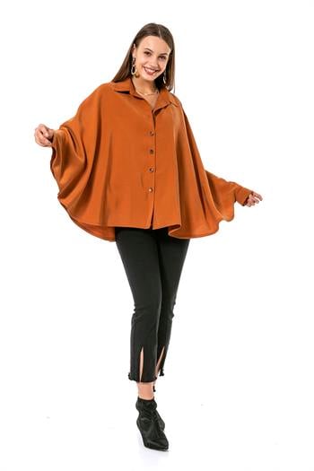 Pelerin Model Tarçın Rengi Gömlek