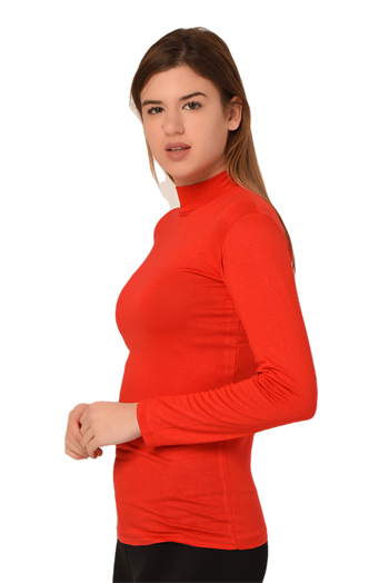 Yarım Balıkçı Uzun Kollu Viskon Kiremit Body